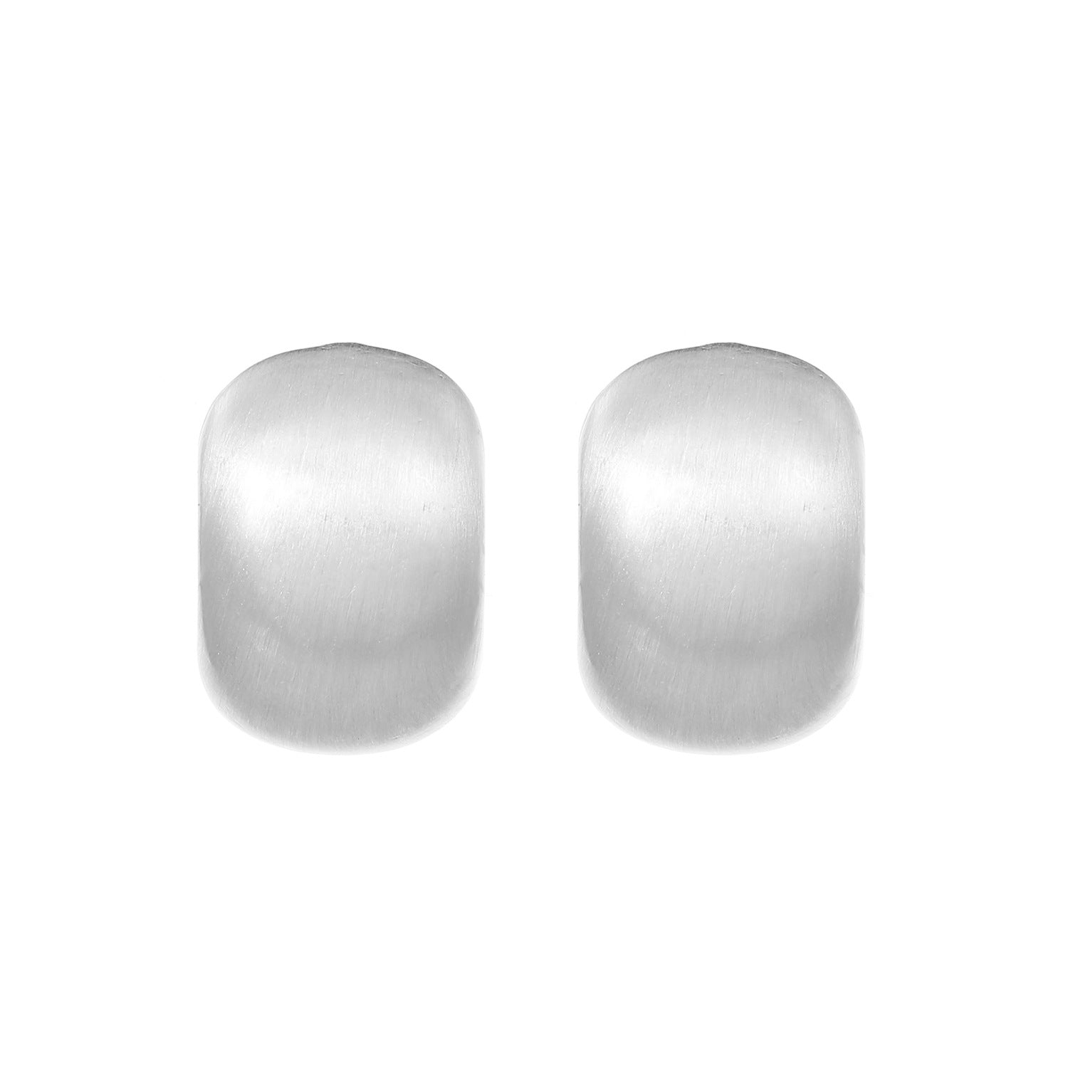 Aretes De Aleación De Frijoles De Metal Cepillado al por mayor
